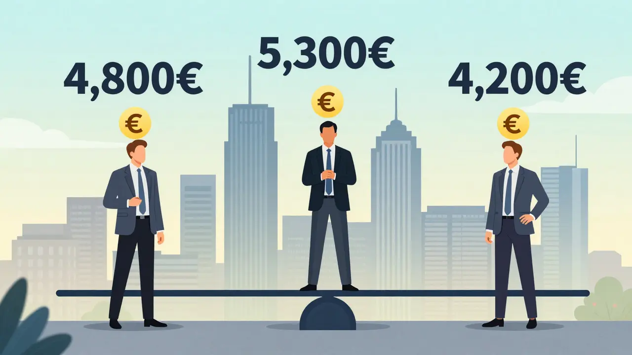 Srovnání průměrných mezd architektů v Berlíně, Mnichově a Lipsku s ohledem na životní náklady.